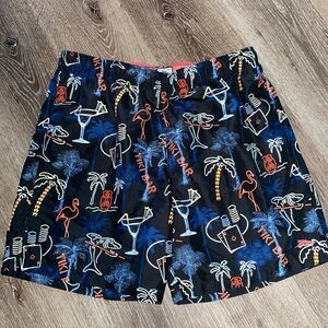🔶Joe Marlin Colorful Graphic Print Swim Trunks Size Large